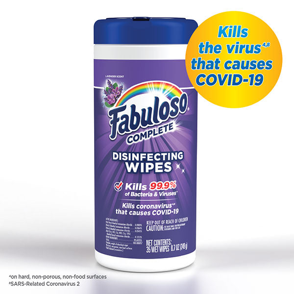 Fabuloso Complete Cleaning Wipes Lavender 35ct
