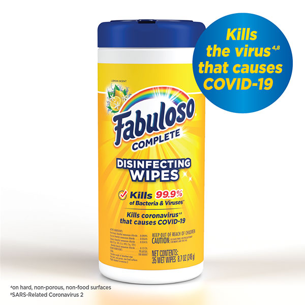 Fabuloso Complete Cleaning Wipes Lemon 35ct