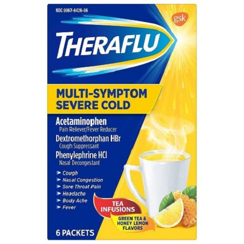 Theraflu Multi-Symptom Green Tea & Honey Lemon 1ct