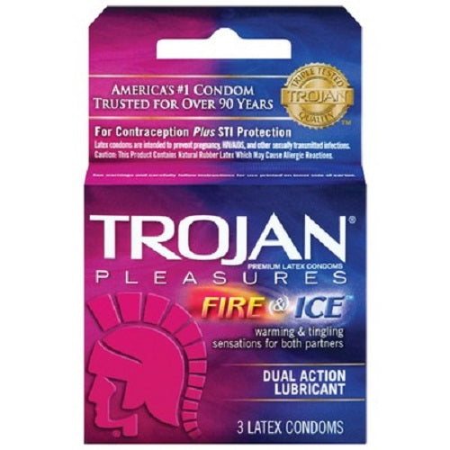 Trojan Condoms Fire & Ice Dual Action 3ct