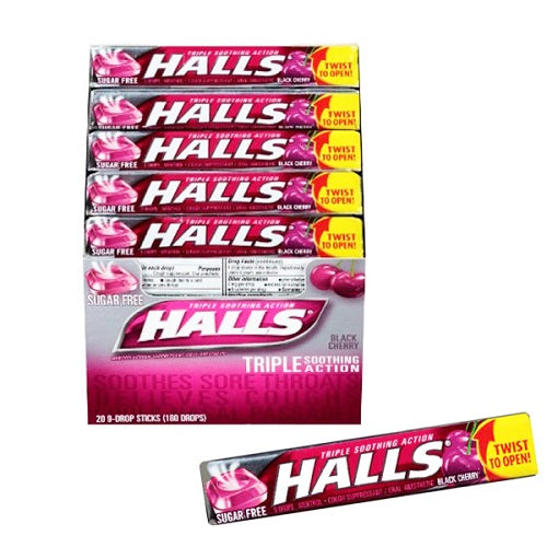 Halls Sticks Sugar Free Black Cherry 9ct