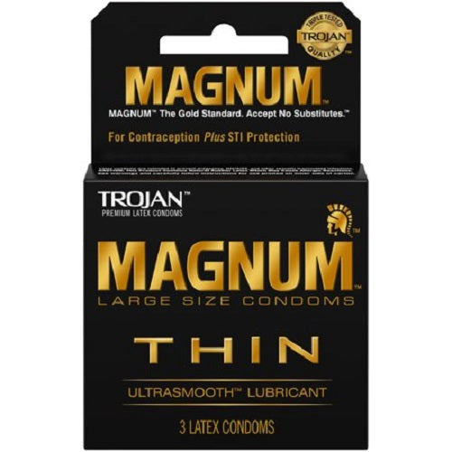 Trojan Condoms Magnum Thin 3ct