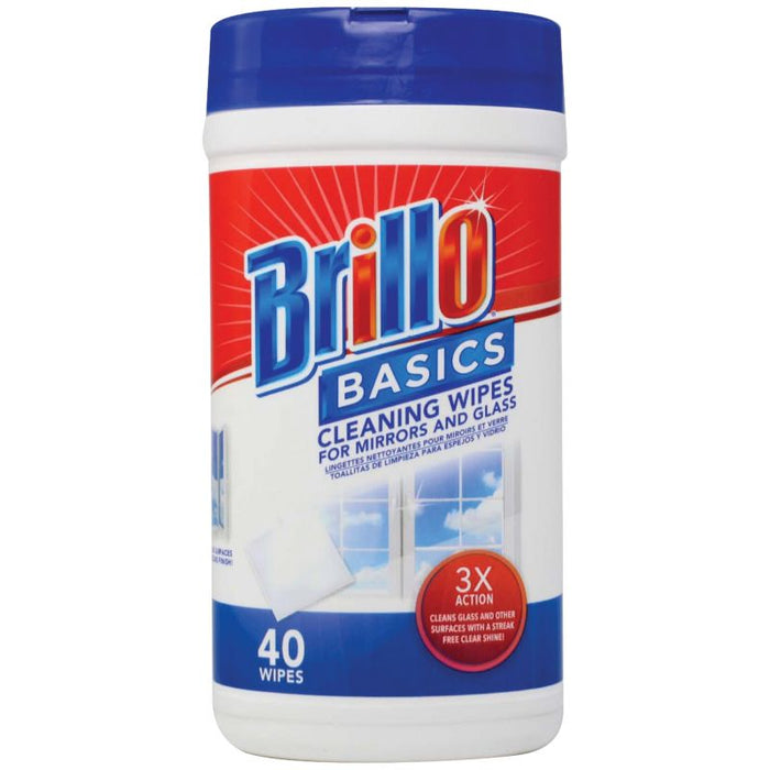 Brillo Wipes Glass Cleaner 40ct