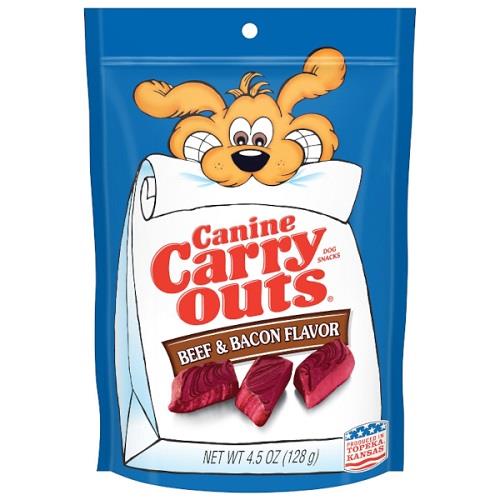 Canine Carry Outs Dog Snacks Beef & Bacon 4.5oz